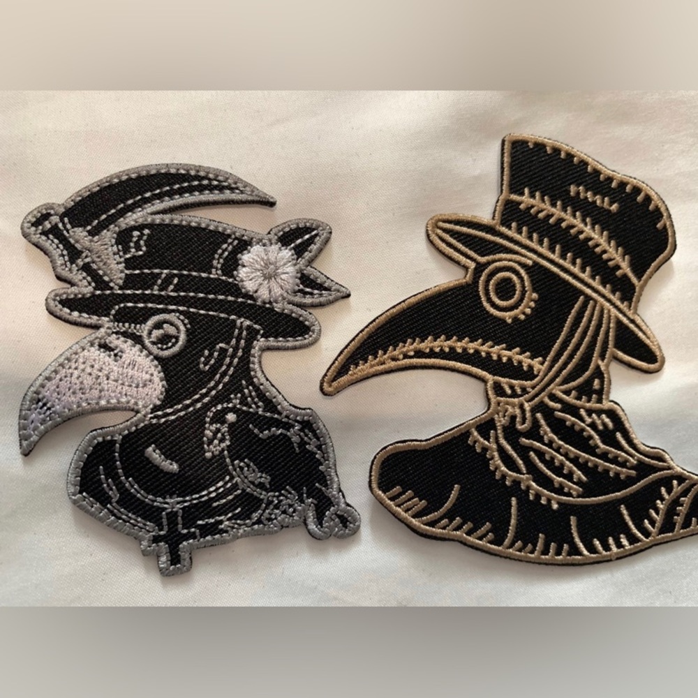 The plague doctor iron on patches